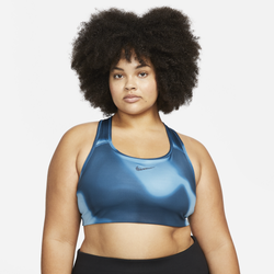 Women's - Nike Dri-FIT Swoosh Printed Bra Plus - Teal