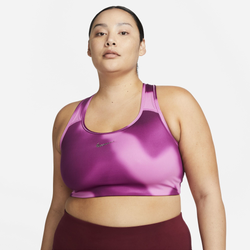 Women's - Nike Dri-FIT Swoosh Printed Bra Plus - Pink