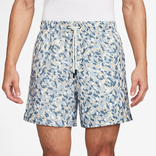 

Jordan Mens Jordan Essential Poolside AOP Shorts - Mens Blue Tint/White Size XL