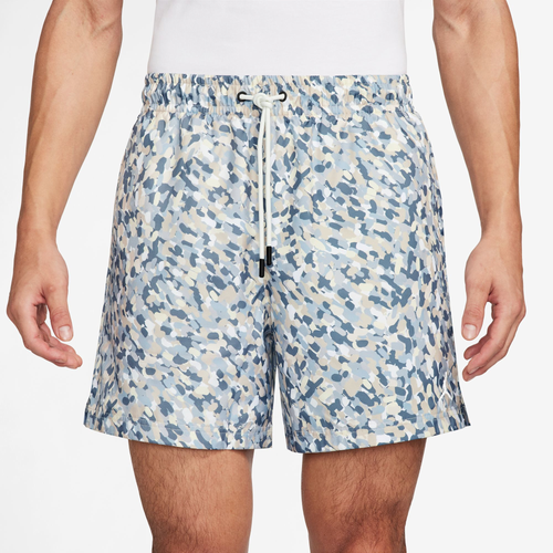 

Jordan Mens Jordan Essential Poolside AOP Shorts - Mens Blue Tint/White Size L