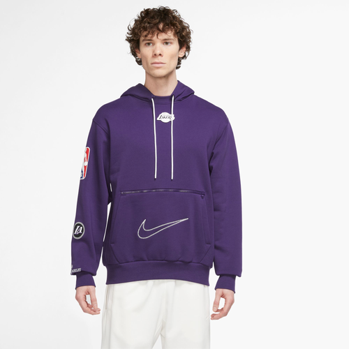

Nike Mens Nike Lakers CE Fleece Pullover Hoodie - Mens Purple Size M