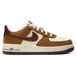 Boys' Grade School - Nike Air Force 1 LV8 3 - Tan/Red/Tan