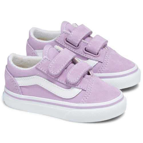 

Vans Girls Vans Old Skool V - Girls' Toddler Skate Shoes Lupine/White Size 04.0