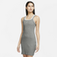 Nike Plus Sized Rib Dress - Women's Dark Gray/White