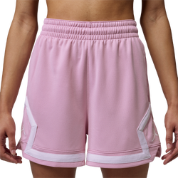 Women's - Jordan Sport Diamond Shorts 4" - Iced Carmine/White/Iced Carmine