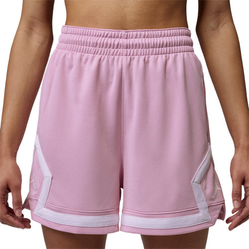 WOMENS - Jordan Sport Diamond Shorts 4" - Iced Carmine/White