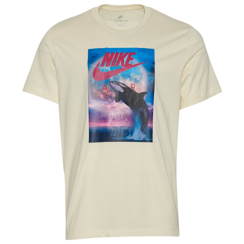 

Nike Sportswear Mens Nike Sportswear Whale FTRA Photo T-Shirt - Mens Coconut Milk Size S