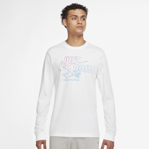 

Nike Mens Nike Brand Riff Graphic Longsleeve T-Shirt - Mens White/Multi Size L