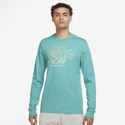 Men's - Nike Brand Riff Graphic Longsleeve T-Shirt - Teal/Multi