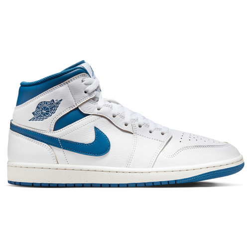 Shop Jordan Mens  Aj 1 Mid Se In White/blue