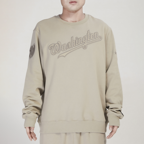 

Pro Standard Mens Pro Standard Nationals Tonal Fleece Crewneck - Mens Taupe Size XXL