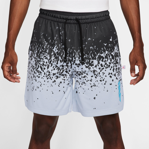 

Jordan Mens Jordan Zion All Over Jacquard Shorts - Mens Black/Blue Size XXL