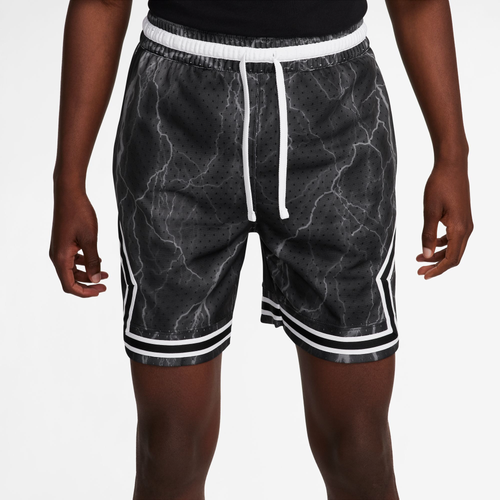 

Jordan Mens Jordan Dri-FIT Sport AOP Diamond Shorts - Mens Black/White/White Size XXL