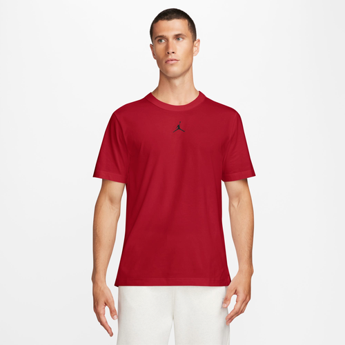 

Jordan Mens Jordan Dri-FIT Sport Short Sleeve Top - Mens Black/Gym Red Size L