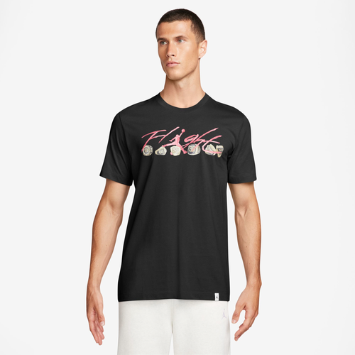  - Jordan Flight Essential Rings Short Sleeve Crew  - Black