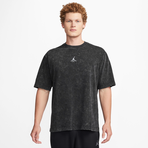 

Jordan Mens Jordan Flight Essential Washed 85 Short Sleeve Crew - Mens Black/Black Size XXL