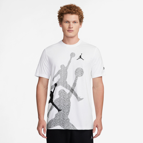 

Jordan Mens Jordan Brand Short Sleeve HBR Crew - Mens White/Cool Grey/Black Size S