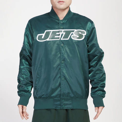 

Pro Standard Mens Pro Standard Jets Big Logo Satin Jacket - Mens Green Size XL