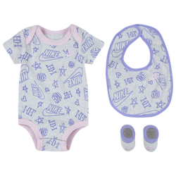 Girls' Infant - Nike 3 Piece Box Set - Purple/Purple