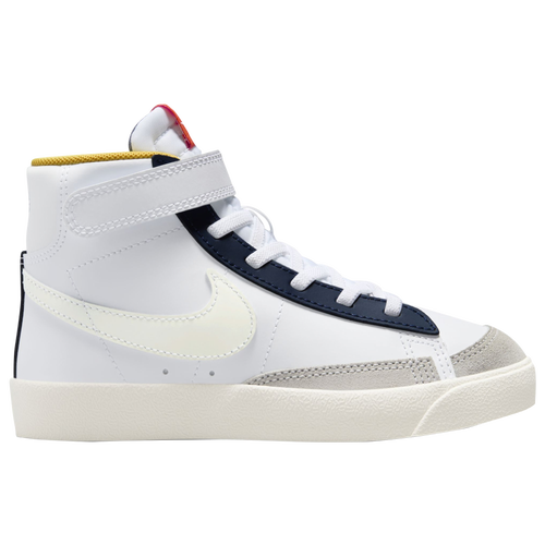 

Boys Preschool Nike Nike Blazer Mid '77 - Boys' Preschool Shoe White/Midnight Navy/Safety Orange Size 03.0