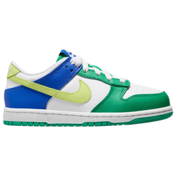 Boys' Preschool - Nike Dunk Low ESS - Stadium Green/White/Light Yellow Twist