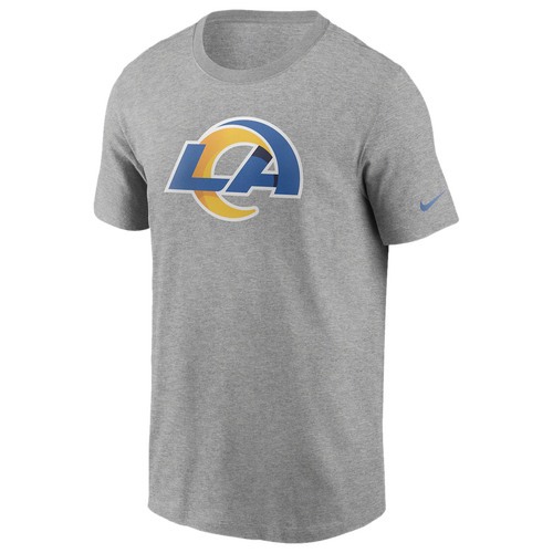 Nike Mens Los Angeles Rams  Rams Fan Gear Primary Logo T-shirt In Heather Gray