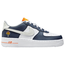 Boys' Grade School - Nike Air Force 1 LV8 - Mid Navy/White/Blue Tint
