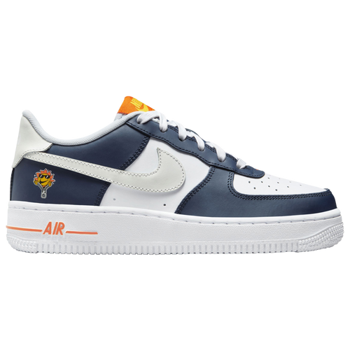 

Nike Boys Nike Air Force 1 LV8 - Boys' Grade School Basketball Shoes Mid Navy/White/Blue Tint Size 6.0