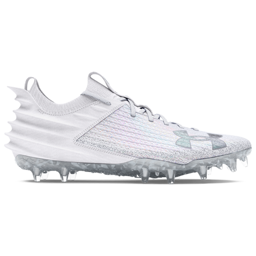 

Under Armour Mens Under Armour Blur Smoke 2.0 MC VVS - Mens Football Shoes Metallic Silver/White/White Size 13.5