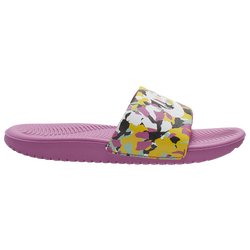 Girls' Grade School - Nike Kawa Slides - Cosmic Fuchsia/White/Emerald Rise