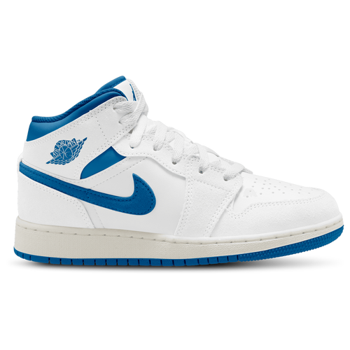 

Jordan Boys Jordan AJ 1 Mid SE - Boys' Grade School Basketball Shoes White/Industrial Blue Size 04.0