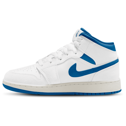Air Jordan 1 Mid SE GS White Industrial blue sail 7Y