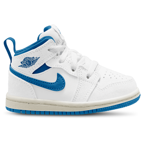 

Jordan Boys Jordan AJ 1 Mid SE - Boys' Toddler Basketball Shoes White/Industrial Blue Size 7.0