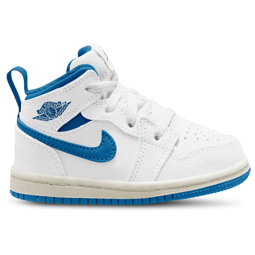 

Jordan Boys Jordan AJ 1 Mid SE - Boys' Toddler Basketball Shoes White/Industrial Blue Size 8.0