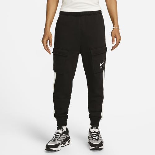 Nike Men's Air Retro Fleece Cargo Pants In Summit White/black