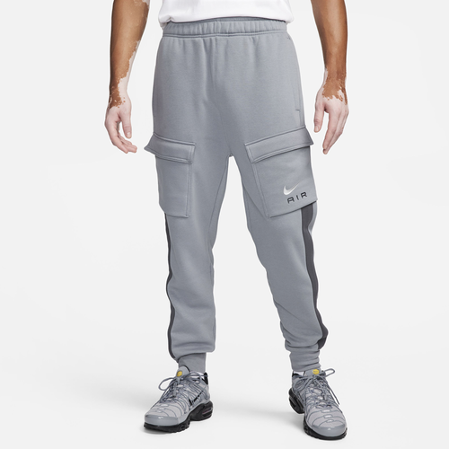 Shop Nike Mens  Nsw Air Cargo Fleece Pants In Anthracite/cool Grey