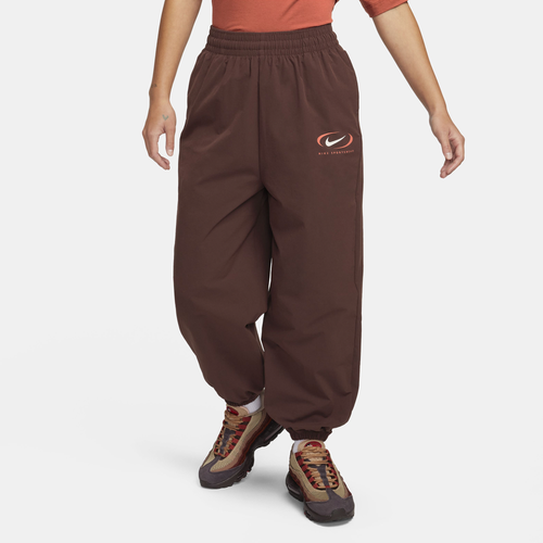 Shop Nike Womens  Nsw Trend Woven Joggers In Earth