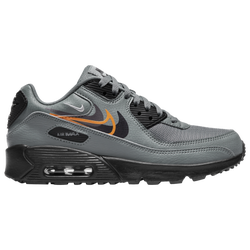 Boys' Grade School - Nike Air Max 90 NN - Smoke Grey/Black/Bright Mandarin