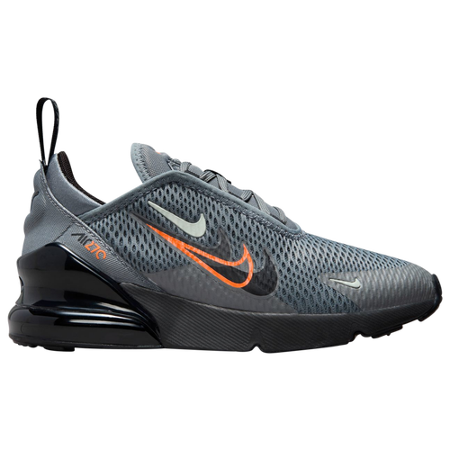 

Nike Boys Nike Air Max 270 - Boys' Preschool Running Shoes Grey/Black/Orange Size 3.0
