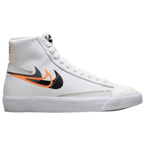

Boys Nike Nike Blazer Mid NN - Boys' Grade School Basketball Shoe White/Black/Bright Mandarin Size 04.0