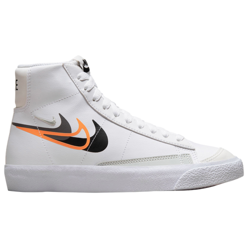 

Boys Nike Nike Blazer Mid NN - Boys' Grade School Basketball Shoe White/Black/Bright Mandarin Size 04.5