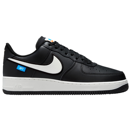 Nike Mens  Air Force 1 Low '07 In Obsidian/safety Orange/summit White