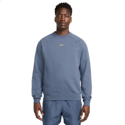 Men's - Nike NRG Nocta CS Fleece Crew - Diffused Blue/Citron Tint