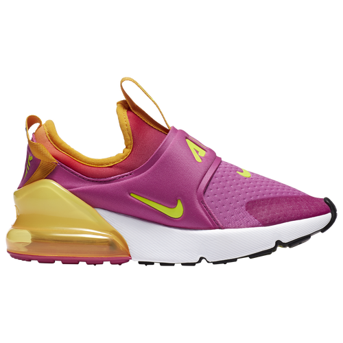 Nike Air Max 270 Extreme - Girls' Preschool Running Shoes - Active Fuchsia / Volt / University Gold - CN8279-600