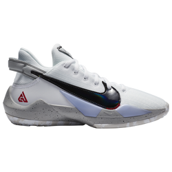 Boys' Grade School - Nike Freak 2 - White/White/University Red
