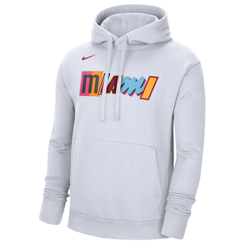 

Nike Mens Miami Heat Nike Heat CE Fleece Pullover Hoodie - Mens White/Gray Size XXL
