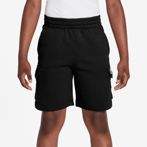 

Boys Nike Nike NSW Club Fleece Cargo Shorts - Boys' Grade School White/Black/Black Size S