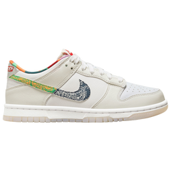 Boys' Grade School - Nike Dunk Low - White/Multi