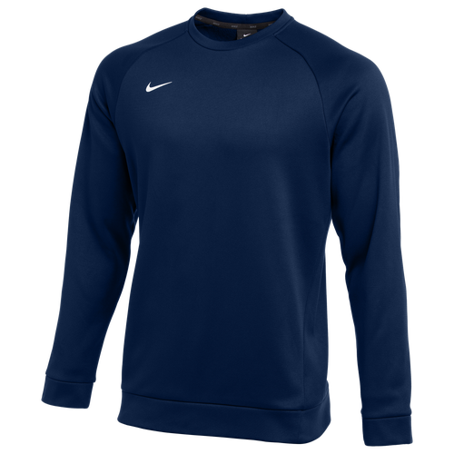 Nike Mens  Team Therma Crew In Navy/white