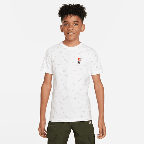 Shop Nike Boys   Nsw Boxy 2 T-shirt In White